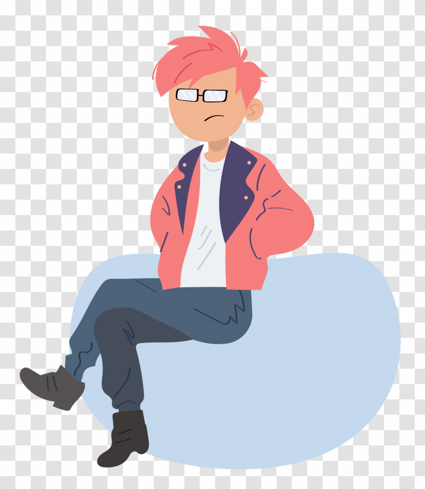 Cartoon Character Sitting Shoe Joint Transparent PNG