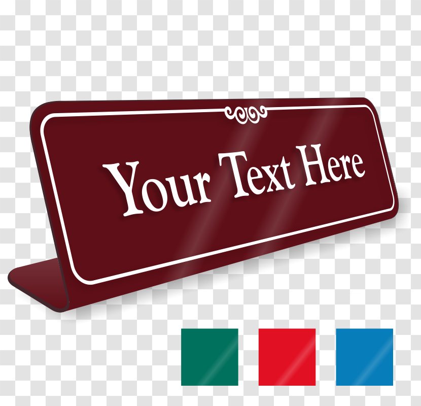 Sign Name Plates & Tags Desk Commemorative Plaque Logo - Brand - Your Text Here Transparent PNG
