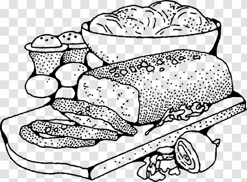 Clip Art Food Free Content Image Openclipart - Coloring Book - Bread Transparent PNG