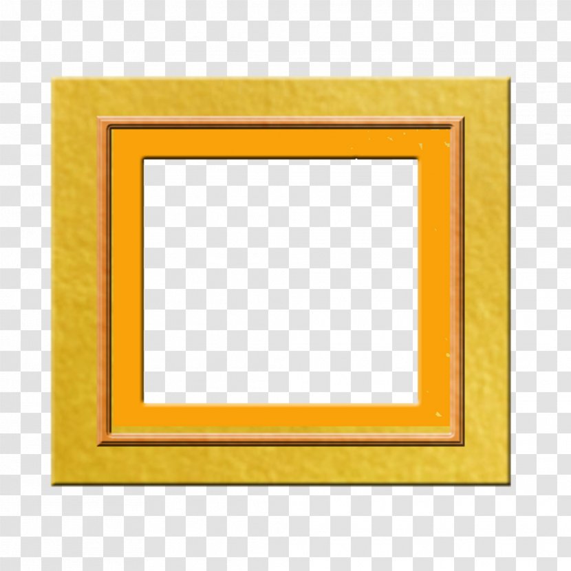 Picture Frame Yellow Area Pattern - Orange Transparent PNG