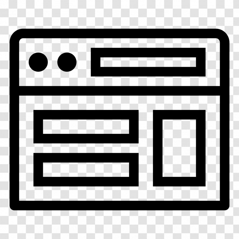 Page Layout Icon Design - Black And White - Website Transparent PNG