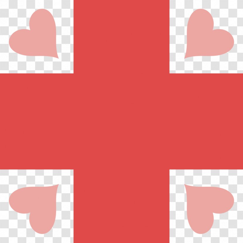 Graphic Design Fototapeta - Heart - Red Cross Transparent PNG