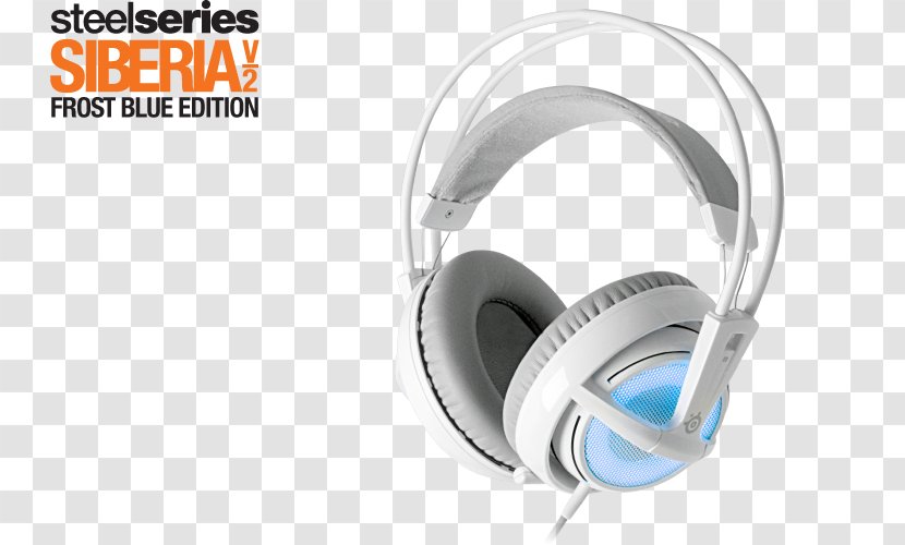Microphone SteelSeries Siberia V2 Frost Blue Edition - Electronic Device - HeadsetFull SizeFrost Headphones Video GameMicrophone Transparent PNG