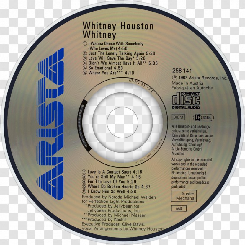 Compact Disc I Will Always Love You: The Best Of Whitney Houston Ultimate Collection Album - Flower Transparent PNG