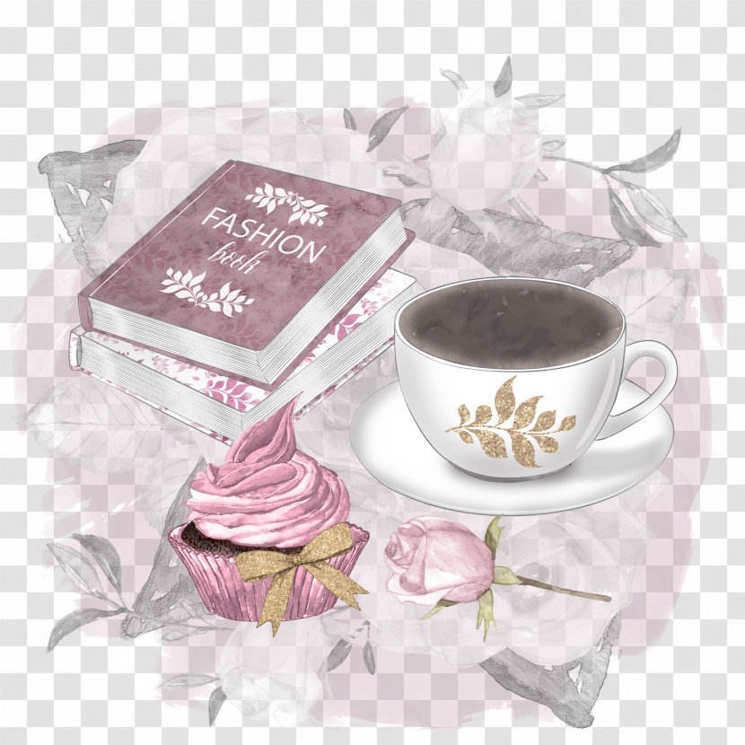 Coffee Cafe Trianon Clip Art - Roses On The Edge Of A Cup Transparent PNG