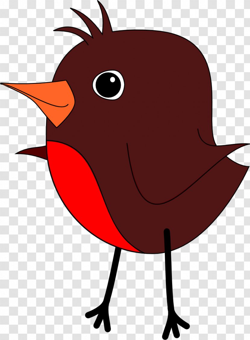 Bird American Robin Clip Art - Red - Cliparts Transparent PNG