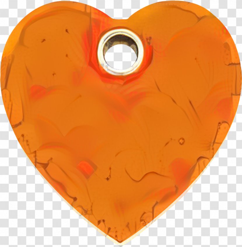 Cartoon Heart - Pendant Orange Transparent PNG