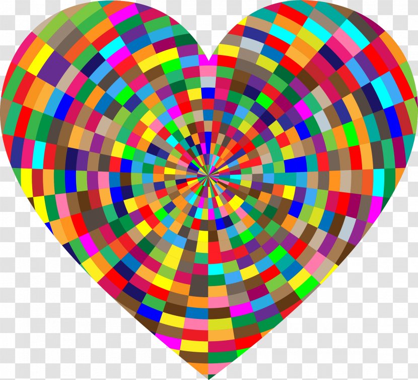 Heart Psychedelic Art Clip - Tree - Geometric Transparent PNG