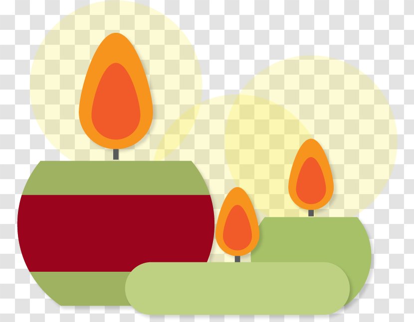 Candle Christmas Clip Art - Advent Wreath - Cartoon Hand Painted Decoration Transparent PNG