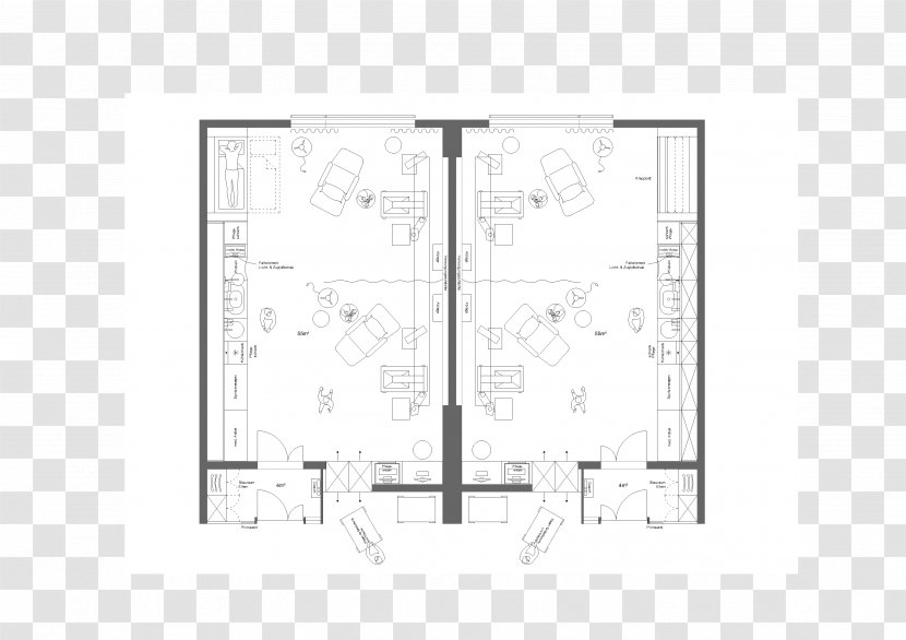 Furniture Floor Plan Line Angle Transparent PNG
