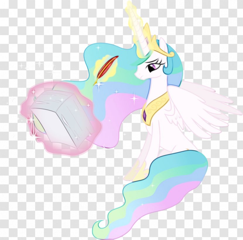 Unicorn Background - Watercolor - Mythical Creature Fictional Character Transparent PNG