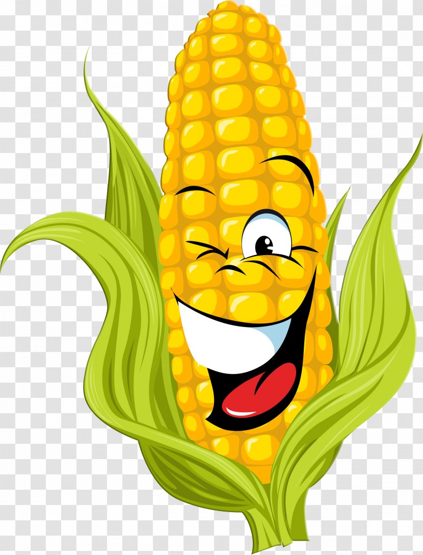 Cartoon Sweet Corn - Maize Transparent PNG