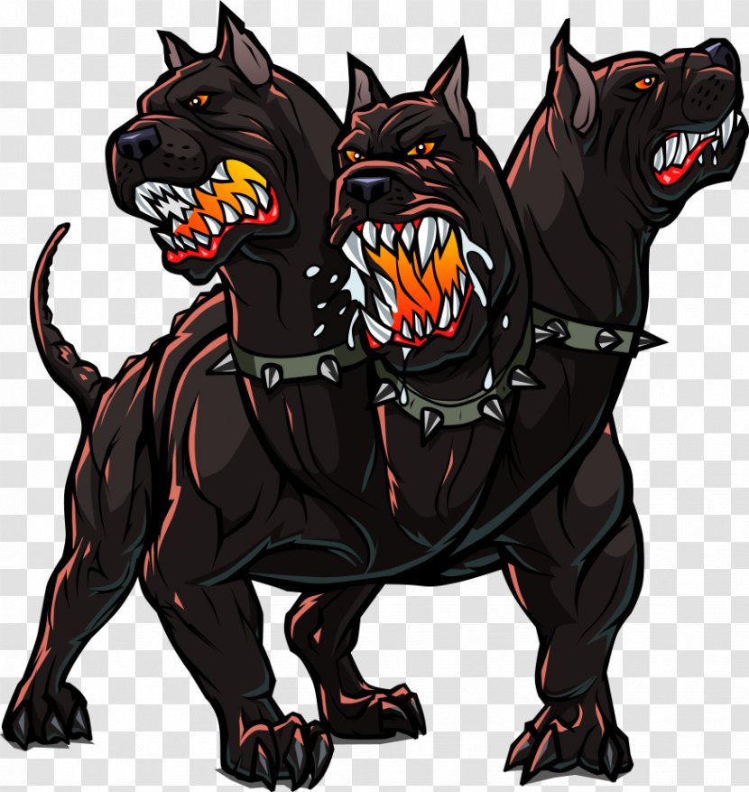 Dog Cerberus Hellhound Clip Art - Carnivoran - Vector Three Dogs Transparent PNG