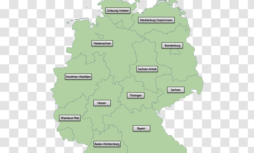 States Of Germany Saxony Giessen Thuringia German Reunification - West - Map Transparent PNG