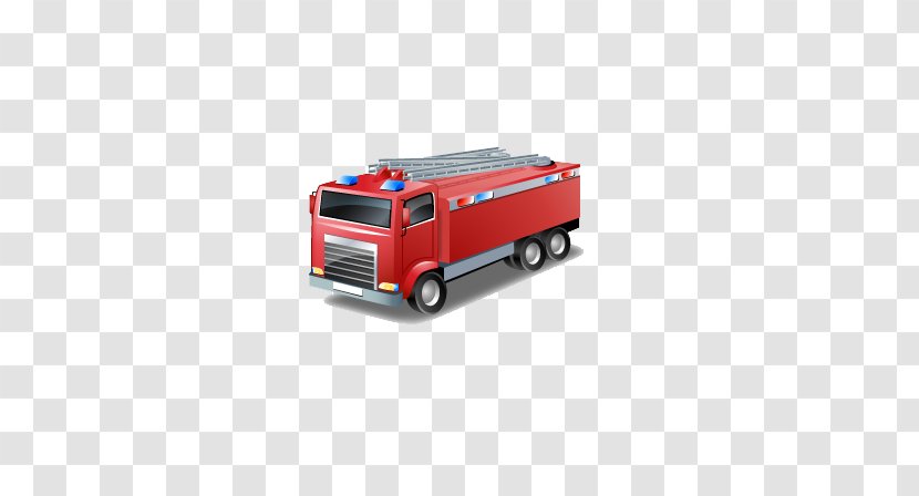 Car Fire Engine ICO Icon - Automotive Exterior - Red Truck Transparent PNG