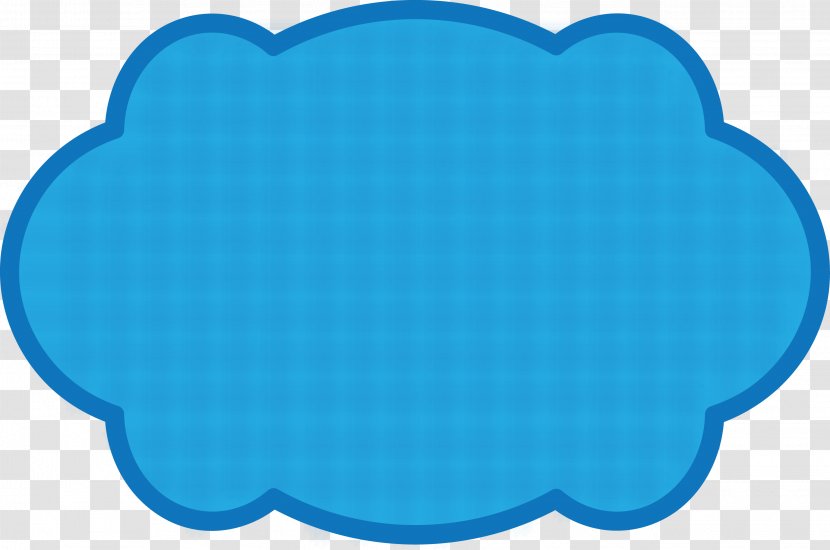 Cloud Cartoon - Teal - Electric Blue Transparent PNG