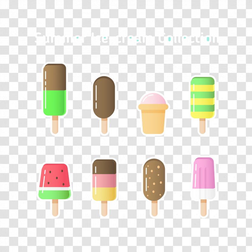 Ice Cream Cone Chocolate Soft Drink - Food - Vector Cartoon Transparent PNG