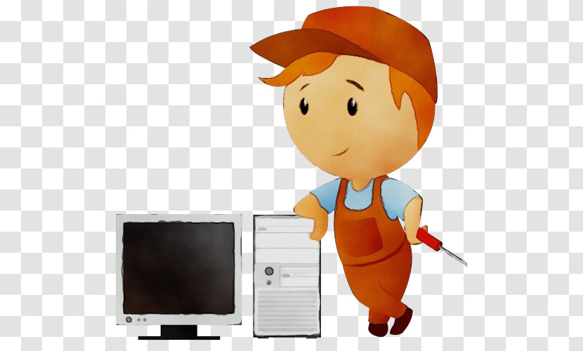 Cartoon Technology Child Package Delivery Transparent PNG