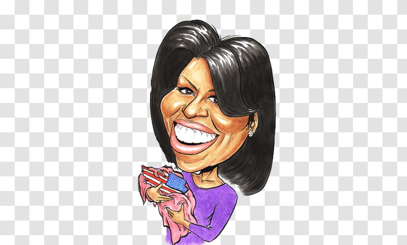 Michelle Obama United States Barack And Clip Art - Brown Hair - Cliparts Transparent PNG