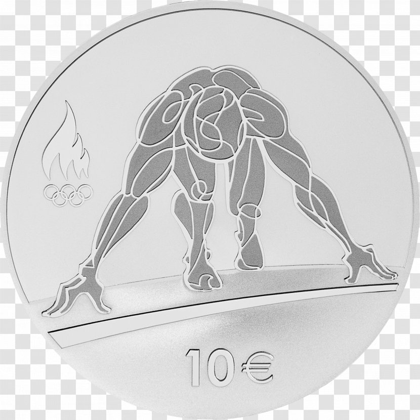 Bank Of Estonia 2016 Summer Olympics Rio De Janeiro Coin - Commemorative - Silver Transparent PNG
