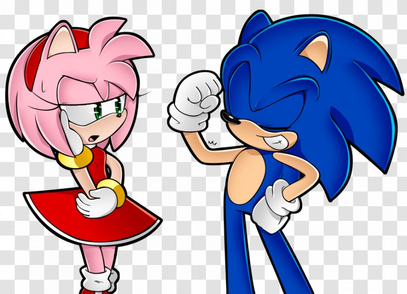 Sonic The Hedgehog Amy Rose Character - Silhouette - Muscles Transparent PNG