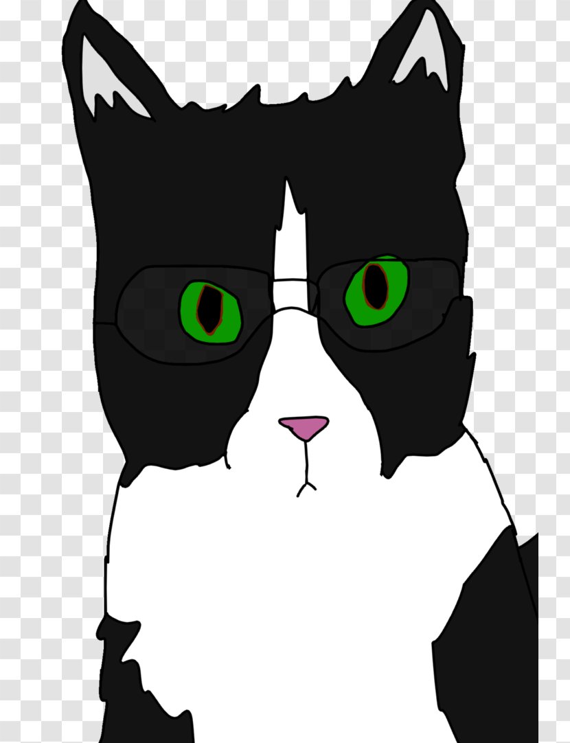 Whiskers Cat Clip Art Illustration Glasses - Small To Medium Sized Cats - Tuxedo Drawings Eyes Transparent PNG
