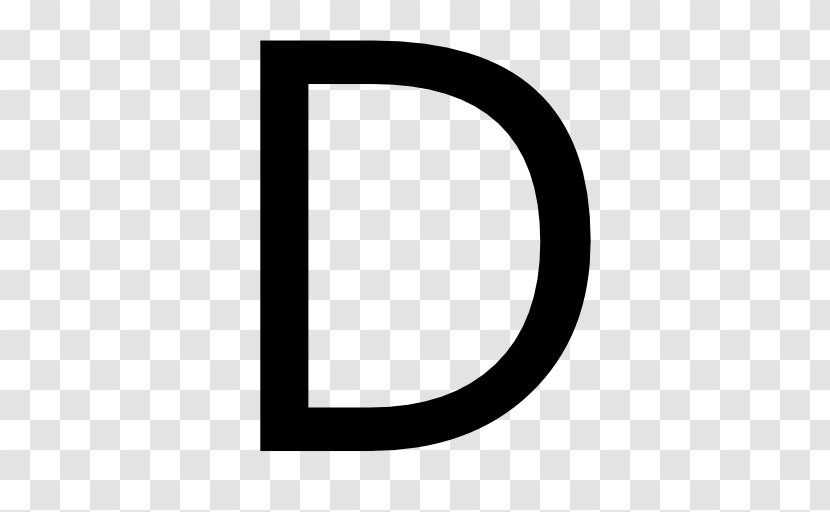 Brand Black And White Design Pattern - Text - Letter D Transparent PNG