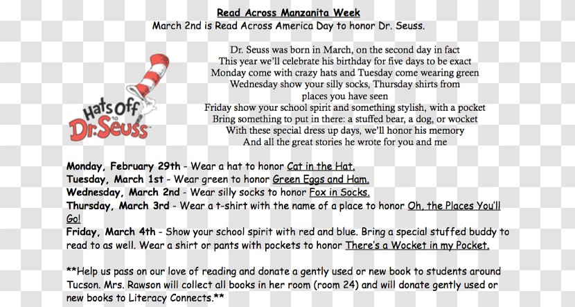 Document Line Brand Special Olympics Area M Dr. Seuss - Read Across America Day 2013 Transparent PNG