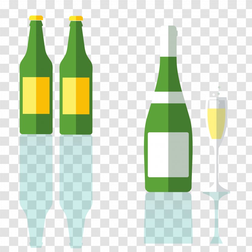Wine Beer Bottle Glass Transparent PNG