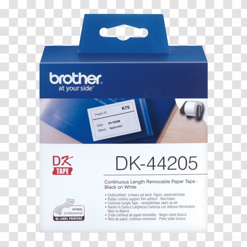 Brother DK44205 Labels - Industries - 1 Roll(s) DK-22211 Paper Electronics AccessoryAdhesive Tape History Transparent PNG