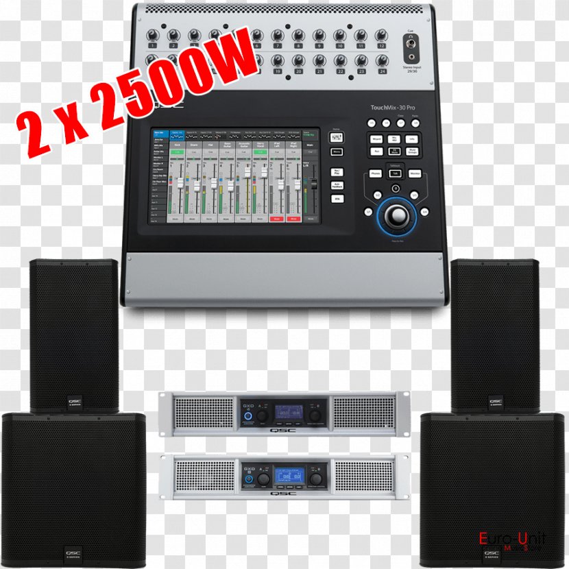 QSC TouchMix-30 Pro Audio Products TouchMix-16 Mixers TouchMix-8 - Microphone - Stock Level Transparent PNG