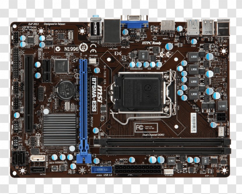 LGA 1155 Motherboard MicroATX Intel Core I5 CPU Socket - Ddr3 Sdram - Video Card Transparent PNG