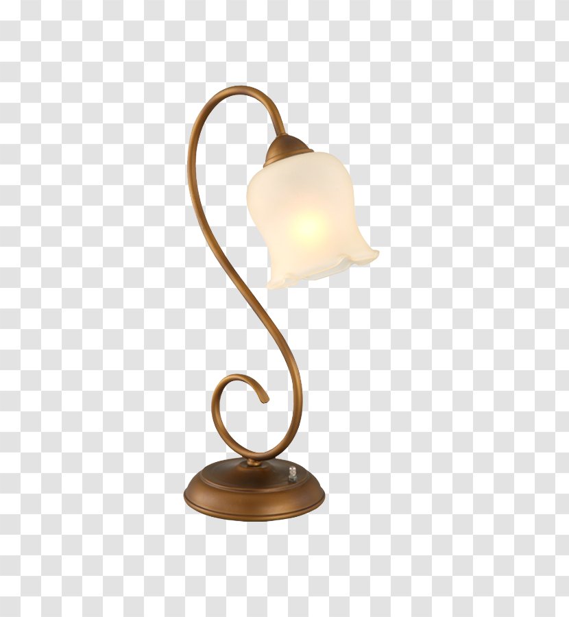 Download - Heart - European Style Retro Flower Table Lamp Transparent PNG