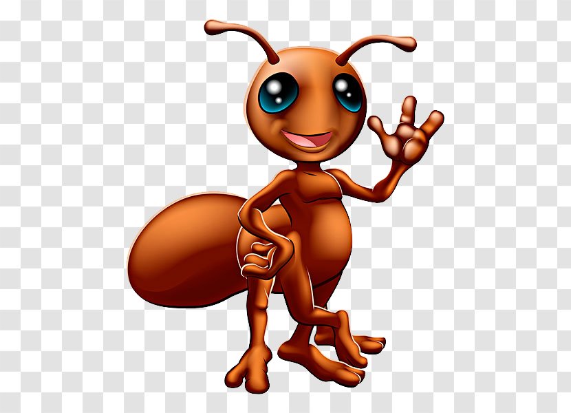 Ant Cartoon Royalty-free Clip Art - Organism - Brown Ants Say Hello Transparent PNG