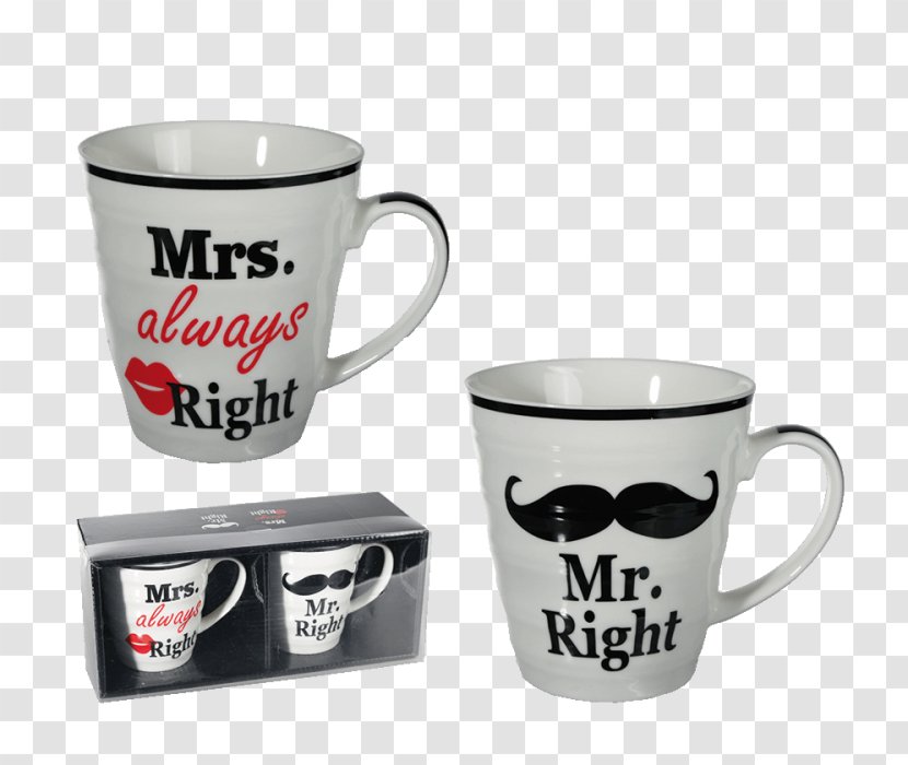 Coffee Cup Mug Mrs. Mr. Ceramic - Teacup Transparent PNG