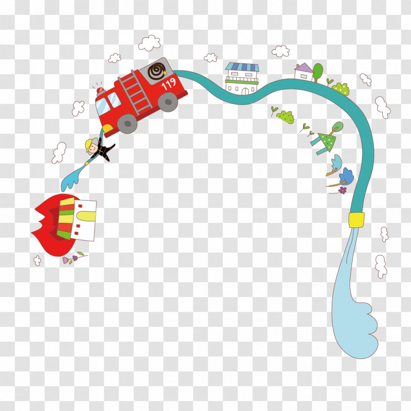 Toy Train Rail Transport Drawing - Cartoon Design Fire Extinguisher Transparent PNG