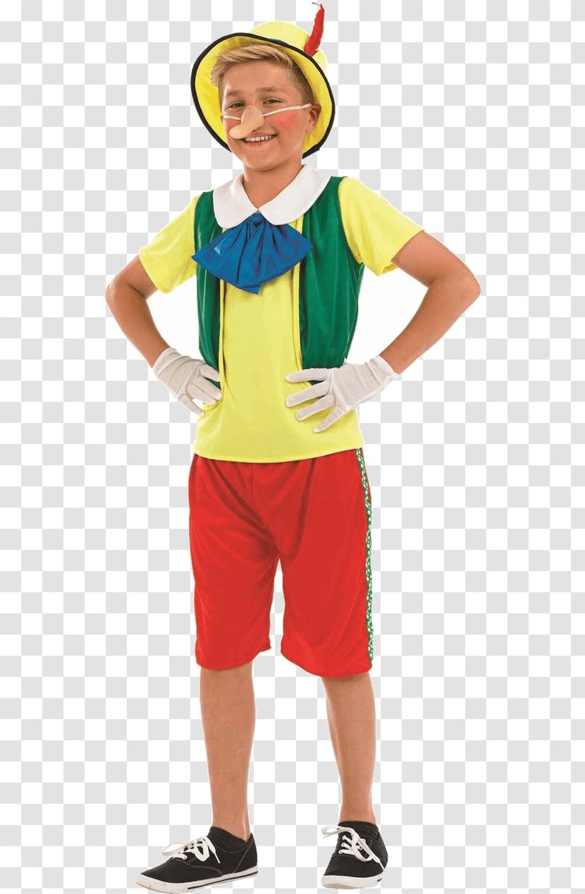Pinocchio Costume Party Boy World Book Day - Standing Transparent PNG