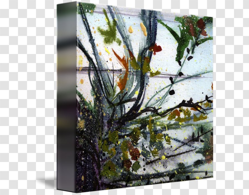 Floral Design Watercolor Painting Modern Art Gallery Wrap - Tree Transparent PNG