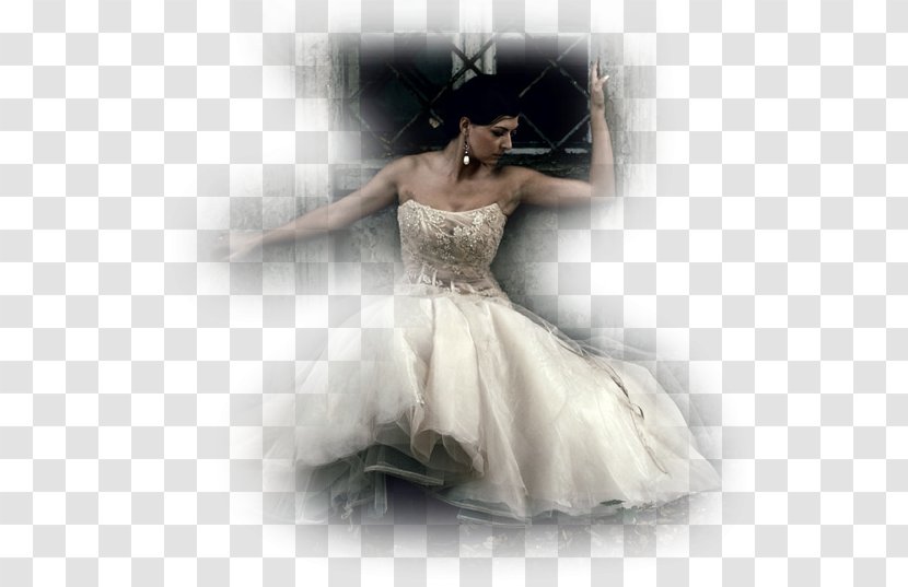 Wedding Dress Cocktail Shoulder Gown - Silhouette Transparent PNG