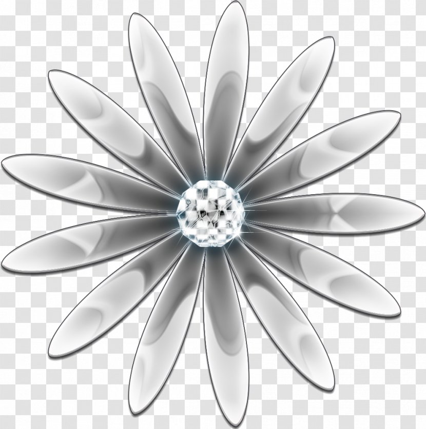 Painting Petal Body Jewellery - Black And White Transparent PNG