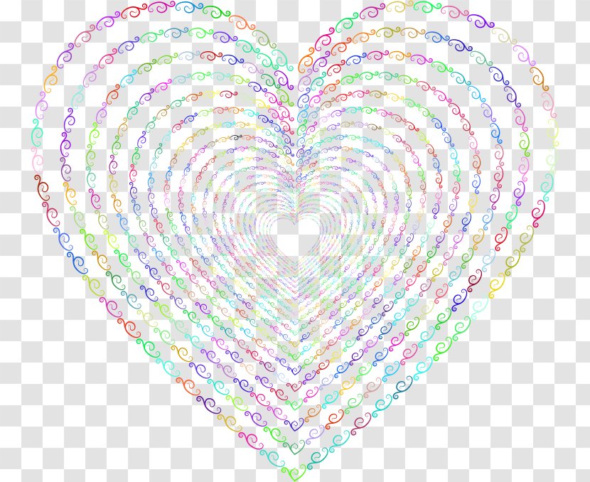 Heart Color Clip Art - Silhouette - Floral Background Transparent PNG