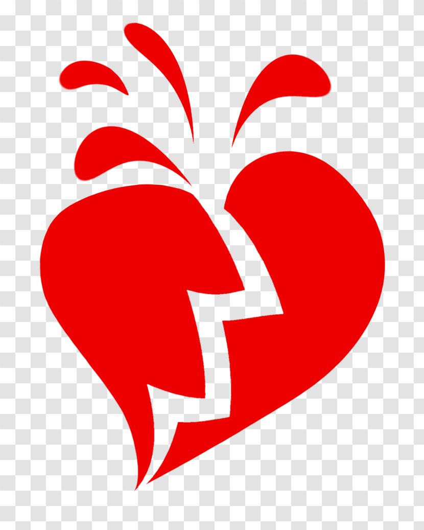 Broken Heart Clip Art - Silhouette - Clipart Transparent PNG