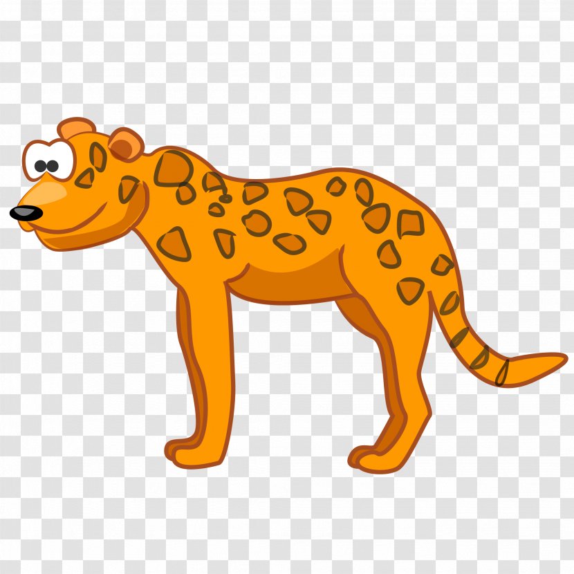 Leopard Cougar Jaguar Giraffe Cheetah - Vector Cartoon Transparent PNG