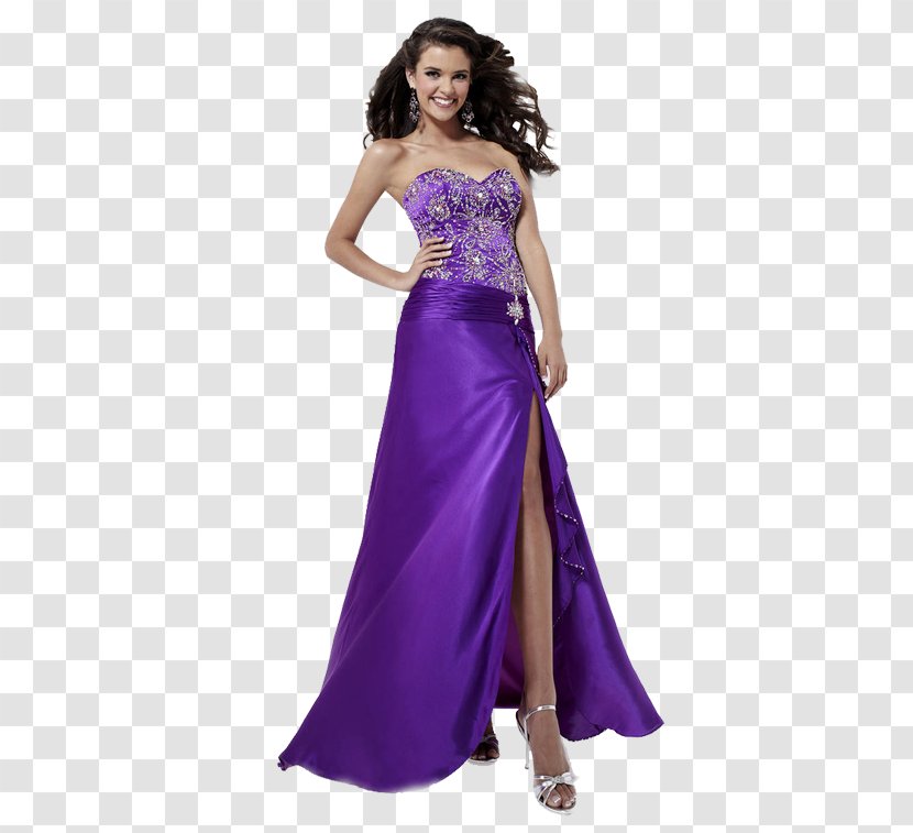 Evening Gown Prom Cocktail Dress - Lilac Transparent PNG