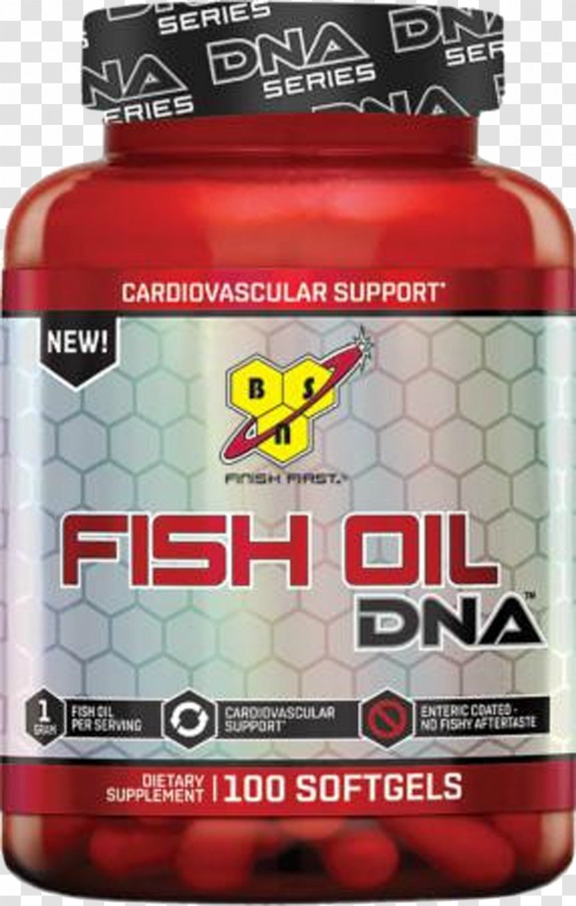 Dietary Supplement BSN DNA Fish Oil Omega-3 Fatty Acid Cod Liver - Atlantic - Jinlong Transparent PNG
