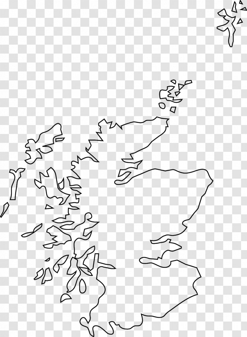 Scotland Blank Map Clip Art Vector Graphics - United Kingdom Transparent PNG