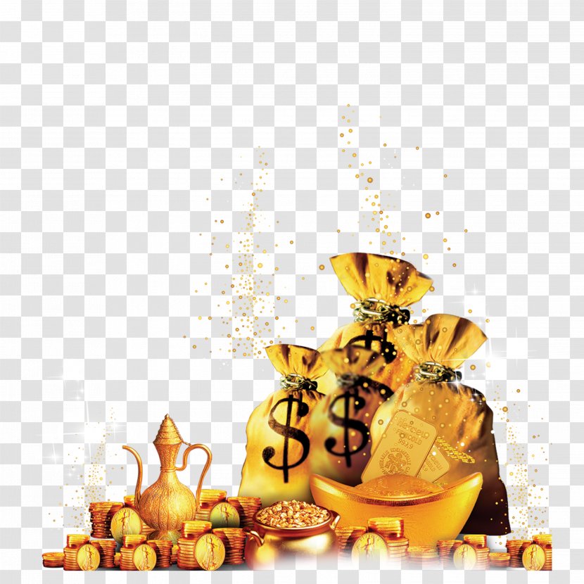 Finance Investment Money - Food - Gold And Silver Treasure Heap Transparent PNG