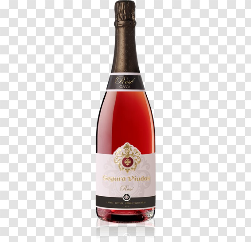Cava DO Champagne Rosé Sparkling Wine - Alcoholic Beverage Transparent PNG