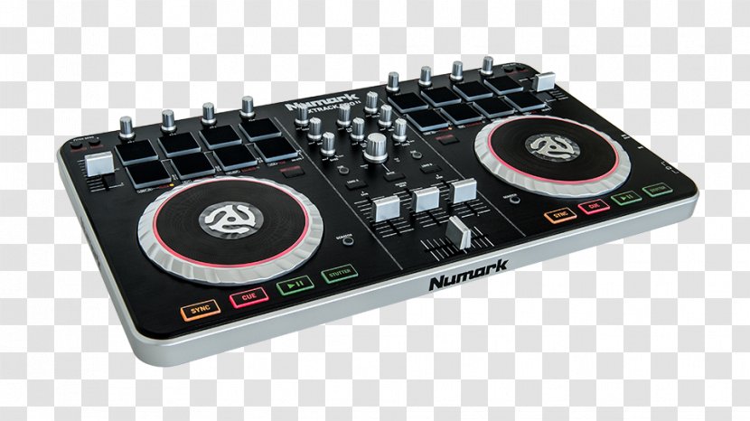 Disc Jockey Numark Industries DJ Controller Audio Mixers Virtual - Top View Angle Transparent PNG