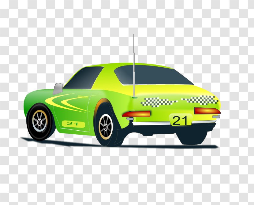 Car Auto Racing Porsche 919 Hybrid Clip Art - Green Cartoon Taxi Transparent PNG